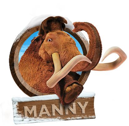 Don't Let The Sometimes Serious Nature Of This Brave - Manny The Mammoth Hair (413x402), Png Download