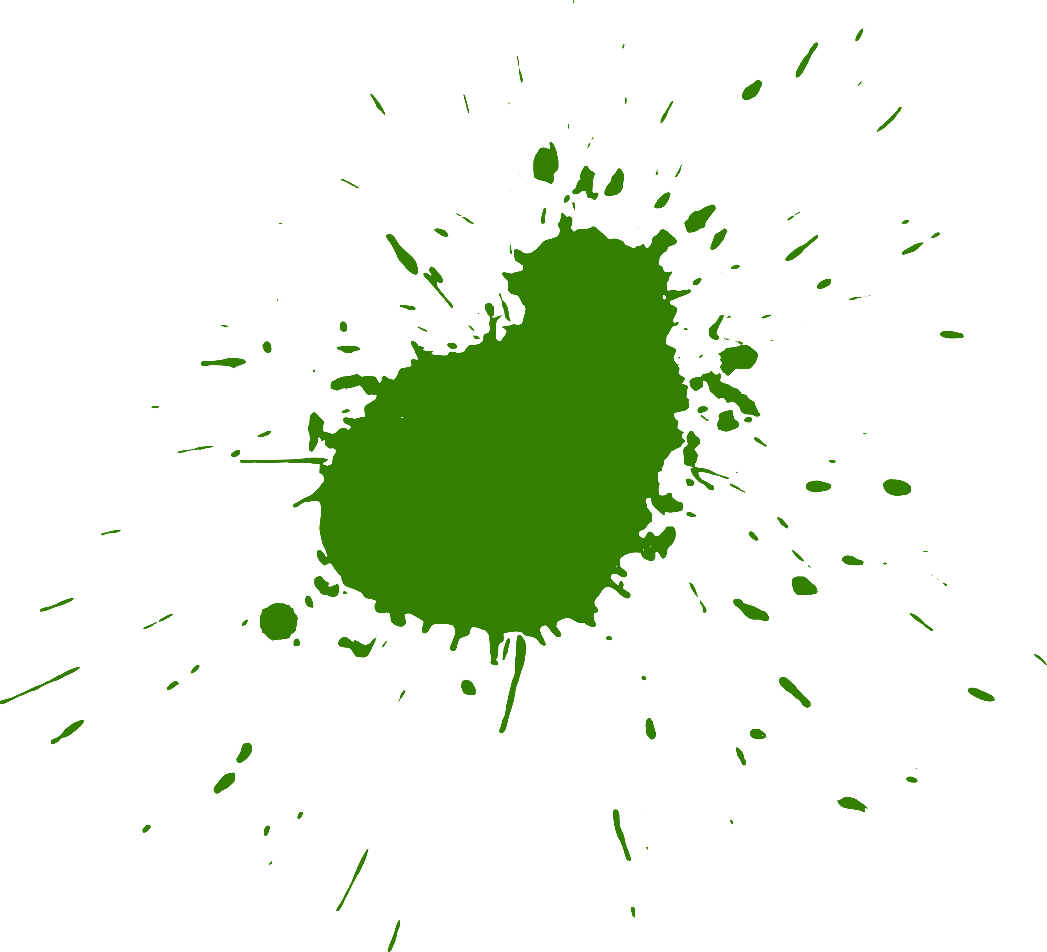 10 Green Paint Splatters - Green Paint Splash Png (3329x3027), Png Download