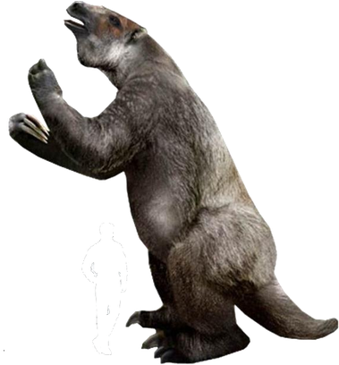 Megatherium Aka Giant Ground Sloth Prehistoric Giant - Giant Ground Sloth Png (393x407), Png Download