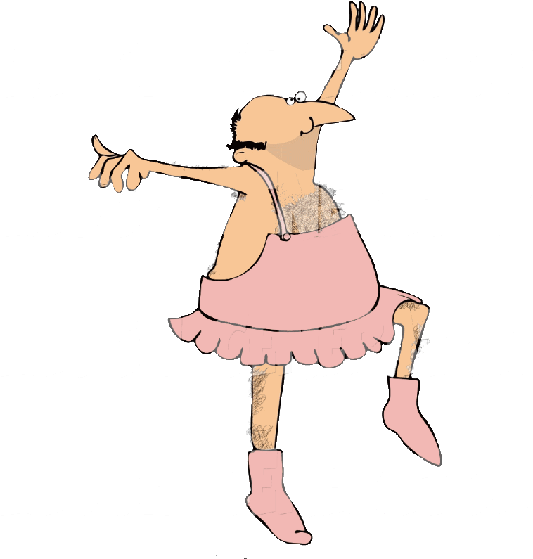 Guy In A Tutu - Man In Tutu Cartoon (785x800), Png Download