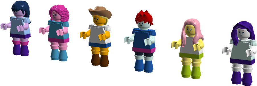 Lego My Little Pony Equestria Girls Minifigures By - My Little Pony Lego Friends (1024x507), Png Download