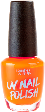 Uv Nail Polish - Splashes & Spills Halloween Nail Polish - Uv Orange (570x570), Png Download