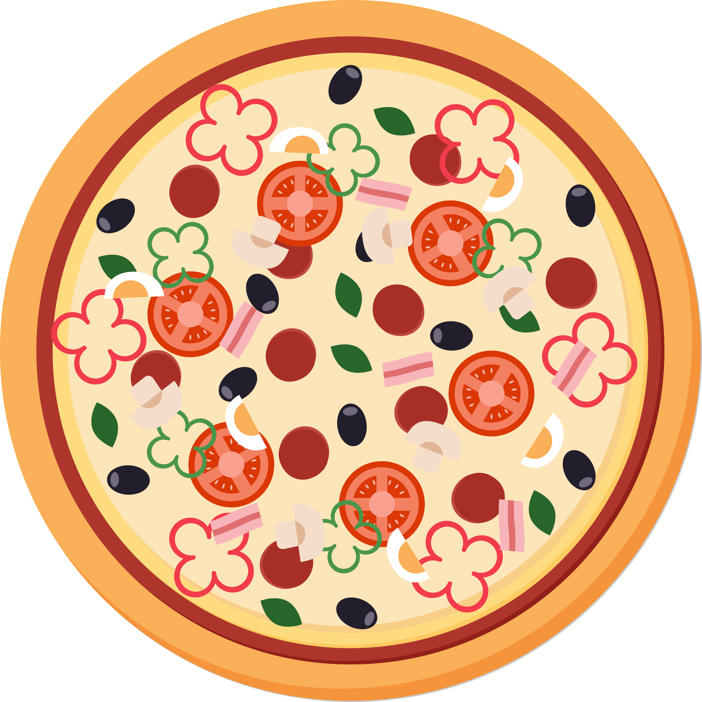 Pizza Take - Pizza Vector (2401x2401), Png Download