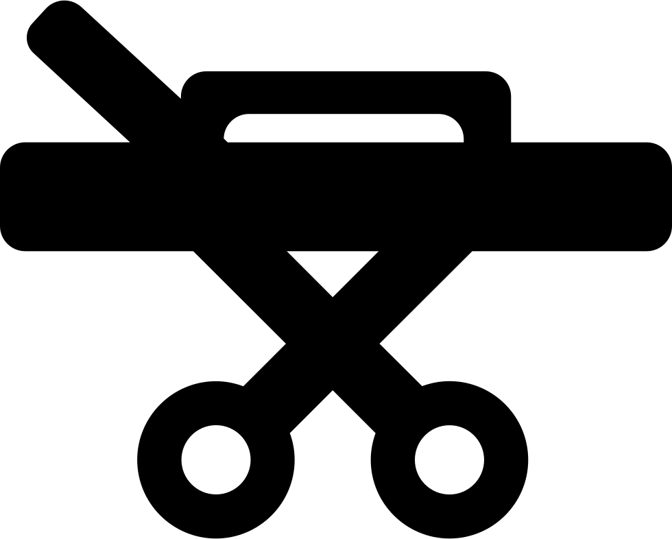 Hospital Bed Silhouette Side View - Icon Hospital Bed (980x786), Png Download