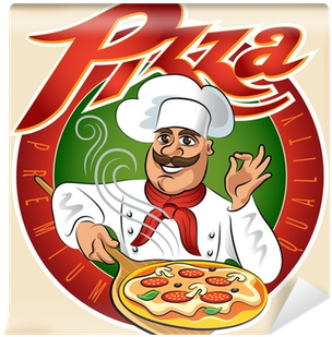 Vector Illustration Isolated On A White Background - Pizzachef Clipart (400x400), Png Download