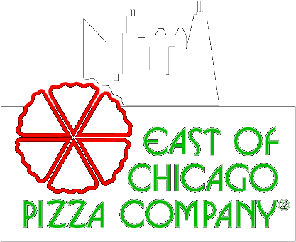 East Of Chicago Pizza Logo (436x355), Png Download