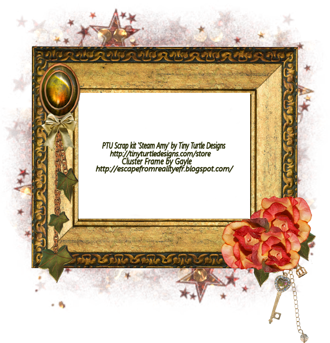 By Gayle - Cluster Steampunk Frame Ftu (667x710), Png Download