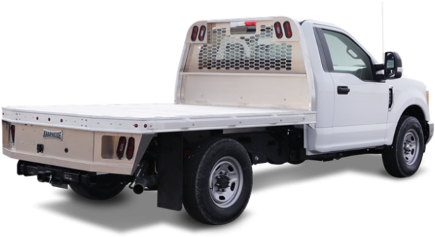 Curb Side View - Ford Flatbed Gooseneck Trucks (640x372), Png Download