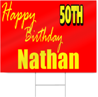 Custom 50th Birthday Sign - Poster (450x450), Png Download