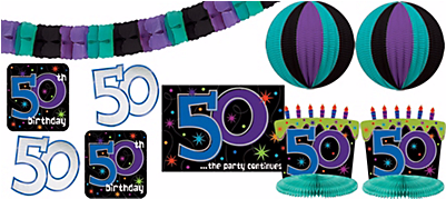 50th Birthday Decorating Kit - Amscan 50th Birthday Decorating Kit (400x414), Png Download