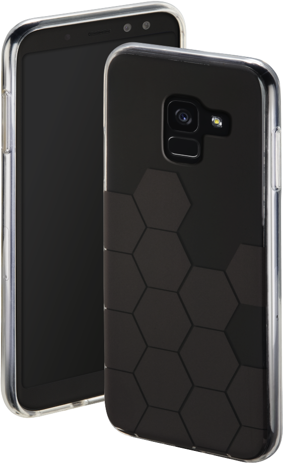 "hexagon" Cover For Samsung Galaxy A8 , Black - Samsung Galaxy A8 (1100x1100), Png Download