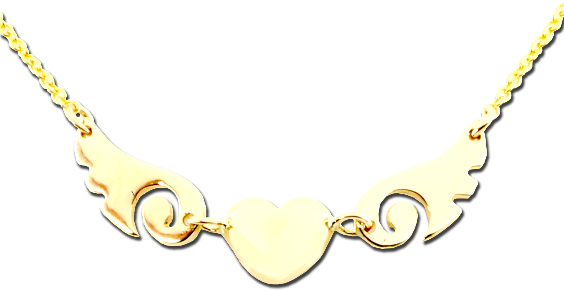 Heart With Angel Wings - Necklace (1800x1800), Png Download