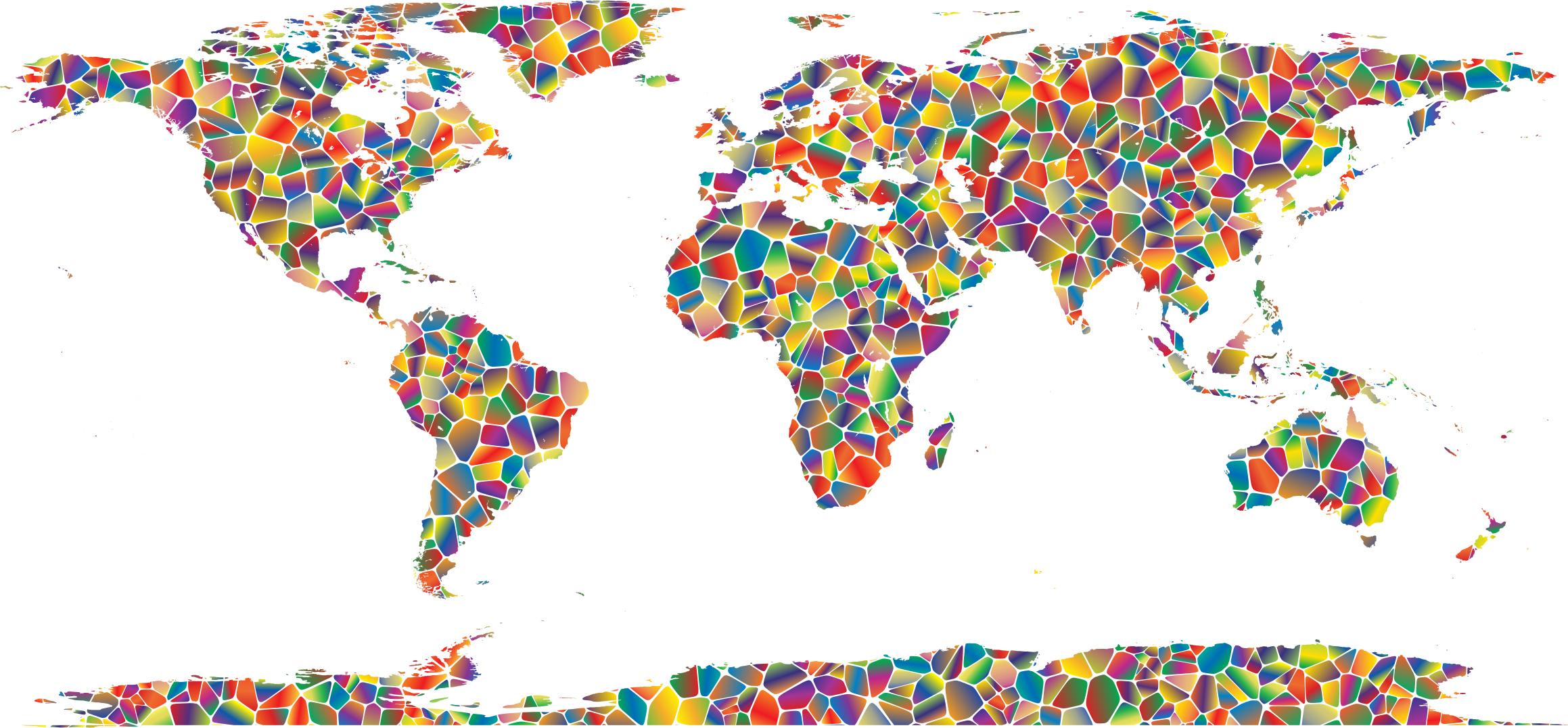 This Free Icons Png Design Of Polyprismatic Tiled World (2318x1076), Png Download