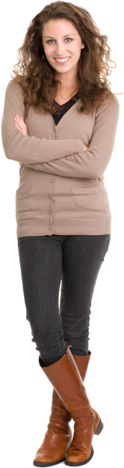 Happy Black Woman Png - Girl (490x980), Png Download