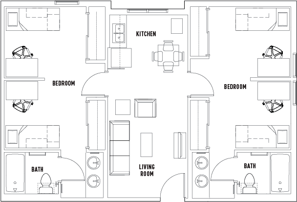 2 Bath Suite Double - Austin (755x510), Png Download
