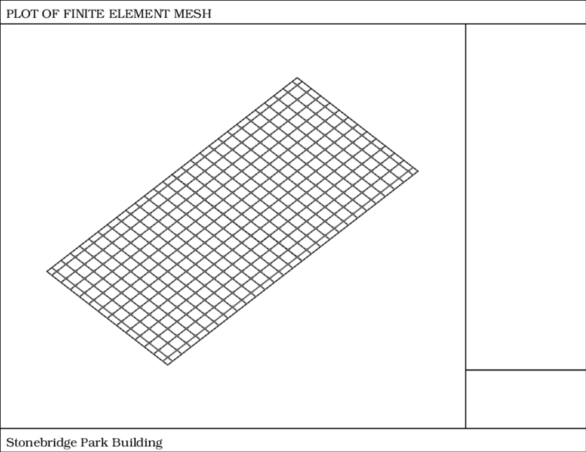 Mesh Of Piled Raft For Stonebridge Park Building - Triangle (850x655), Png Download