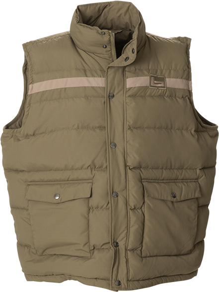 Banded Vintage Down Vest Spanish Moss - Vest (600x600), Png Download