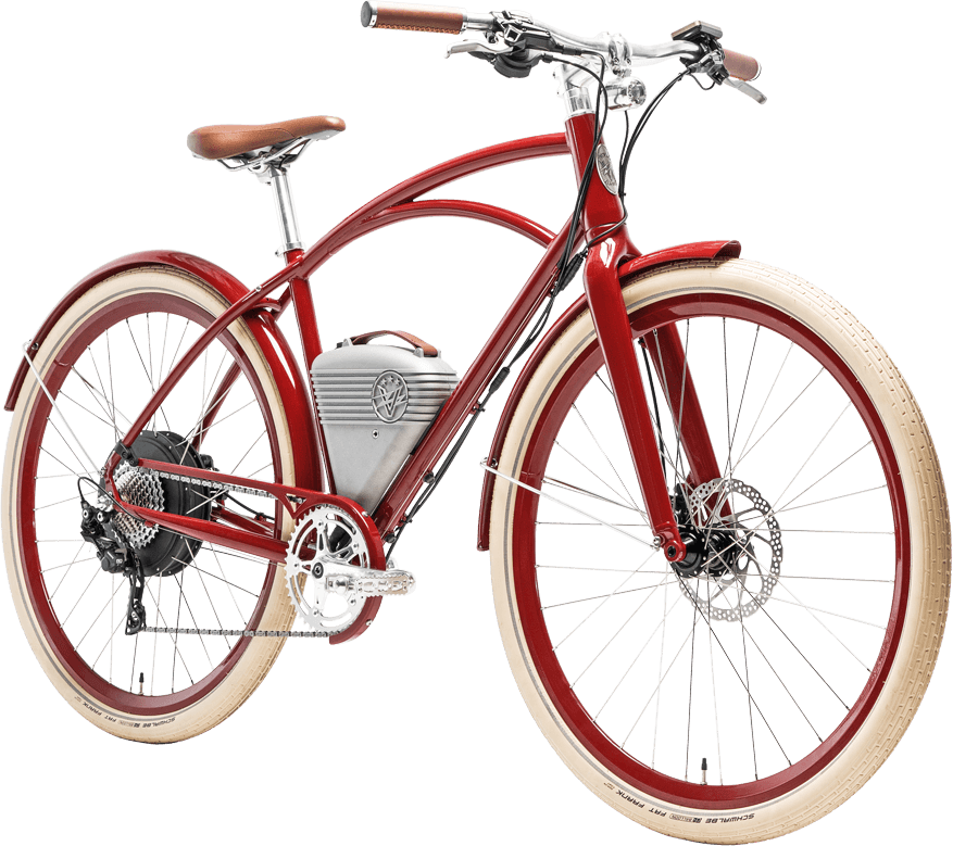 Download - Vintage Electric Bike Png (877x779), Png Download
