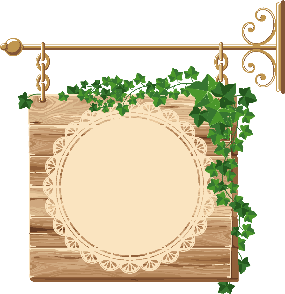 Vector Mão Desenhada Ornamentos De Moldura Quadrada - 木材 卡通 邊框 (1772x1378), Png Download