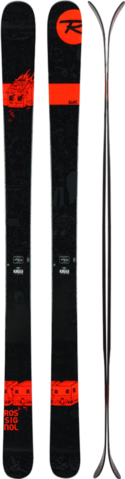 Rossignol Slat Mens Skis - Flat - 174cm - 2014 (1000x1000), Png Download