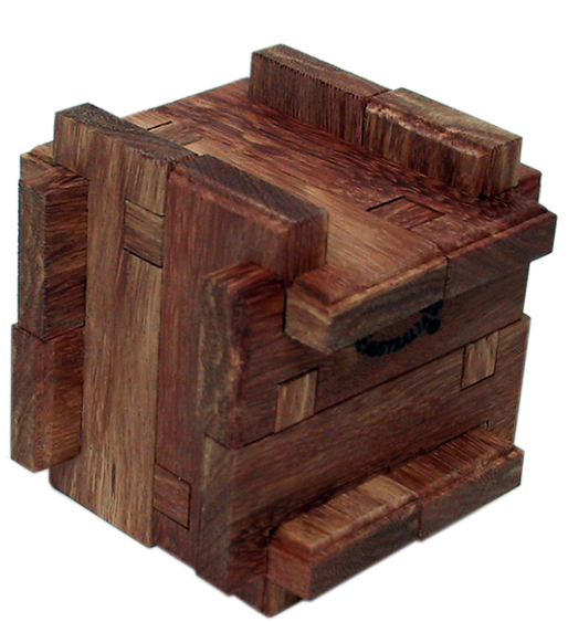 Dicey Box 12 Piece Wooden Burr Puzzle - Burr Puzzle (600x600), Png Download