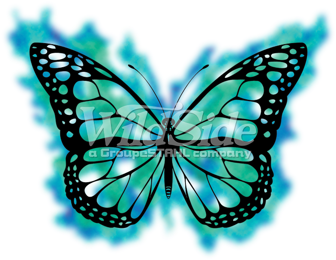 Blue And Green Butterfly - Blue (675x675), Png Download