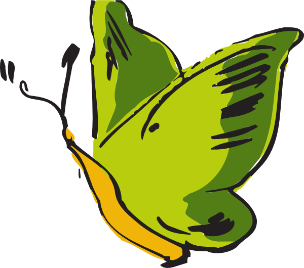 Green Butterfly Svg Clip Arts 600 X 530 Px (600x530), Png Download