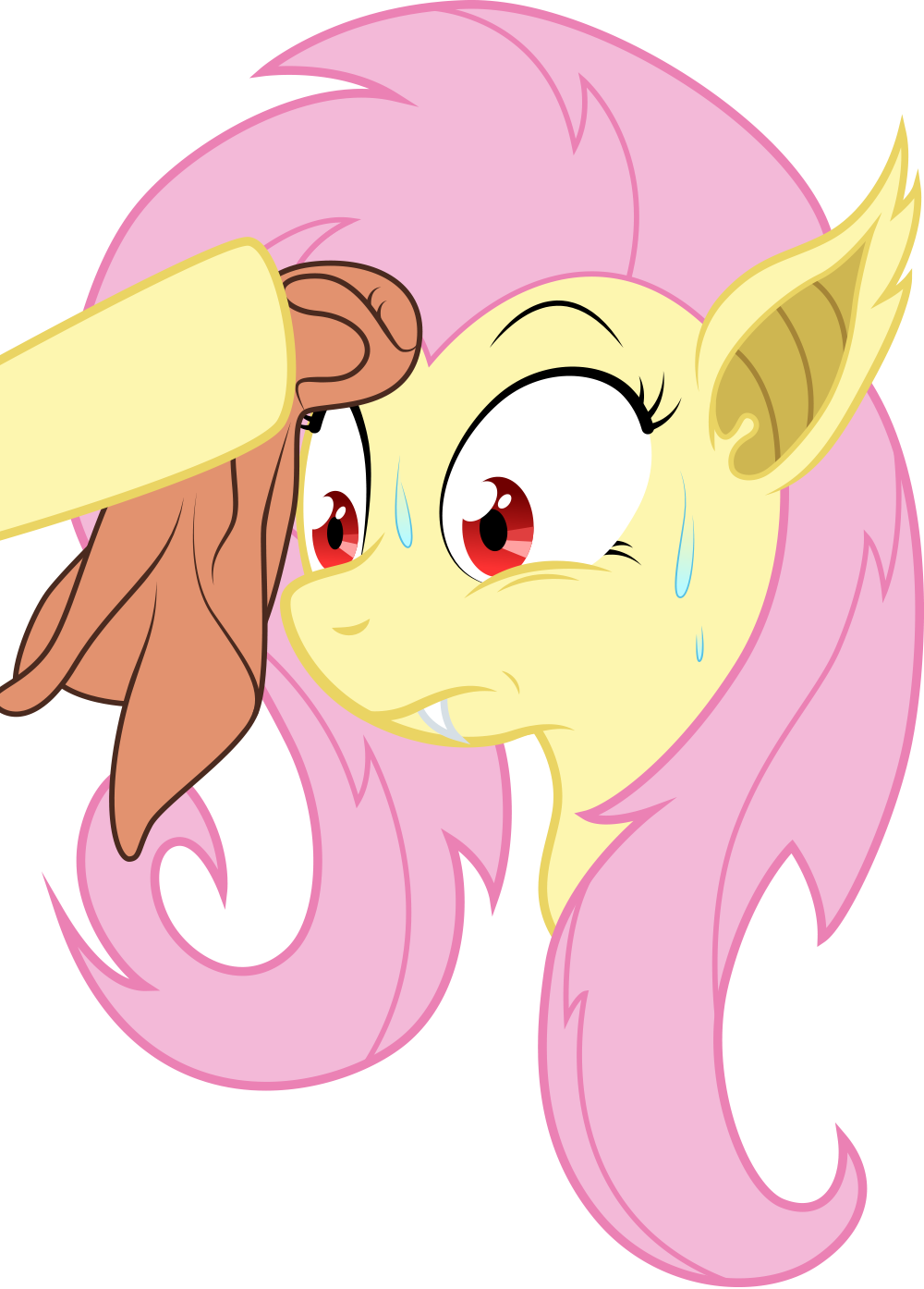 Cubonator, Bat Pony, Bats , Flutterbat, Fluttershy, - Guy Sweating With Transparent Background (1000x1394), Png Download