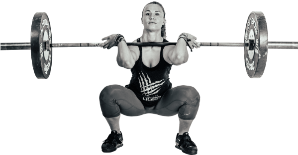 Crossfit Wellington Member Squat Clean - Powerlifting (598x398), Png Download