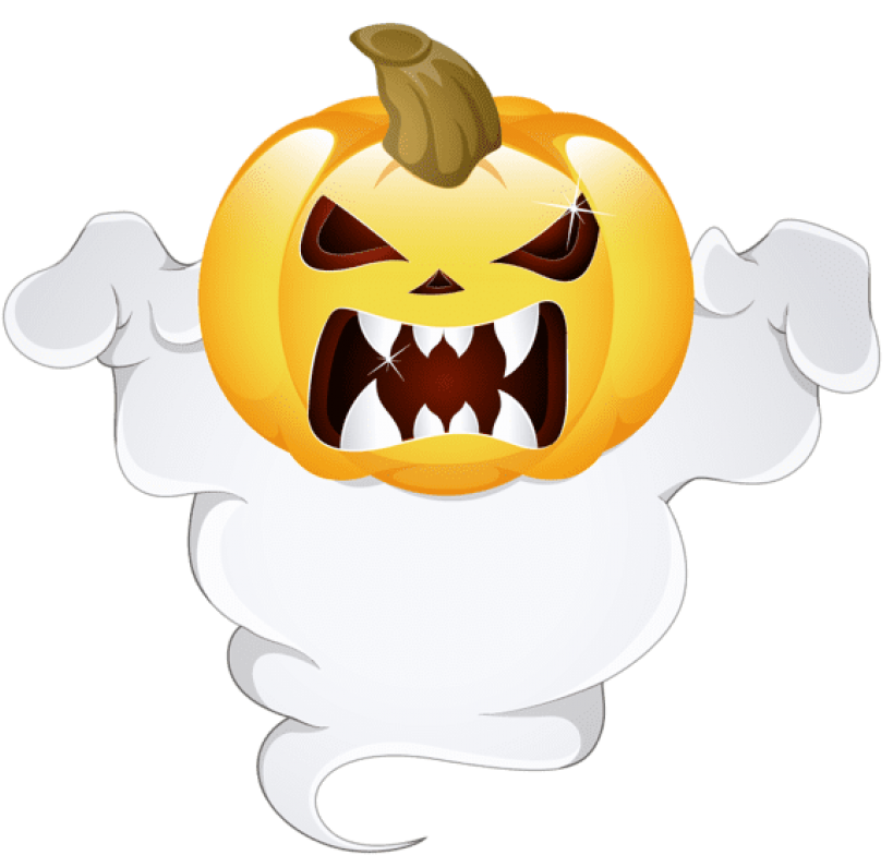 Pumpkin Ghost Halloween Png - Halloween Pumpkin Greeting Cards (600x573), Png Download