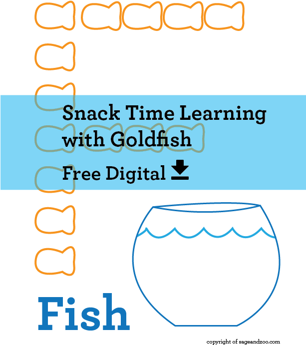 Snack Time Learning With Goldfish - Davidson Brothers (612x792), Png Download