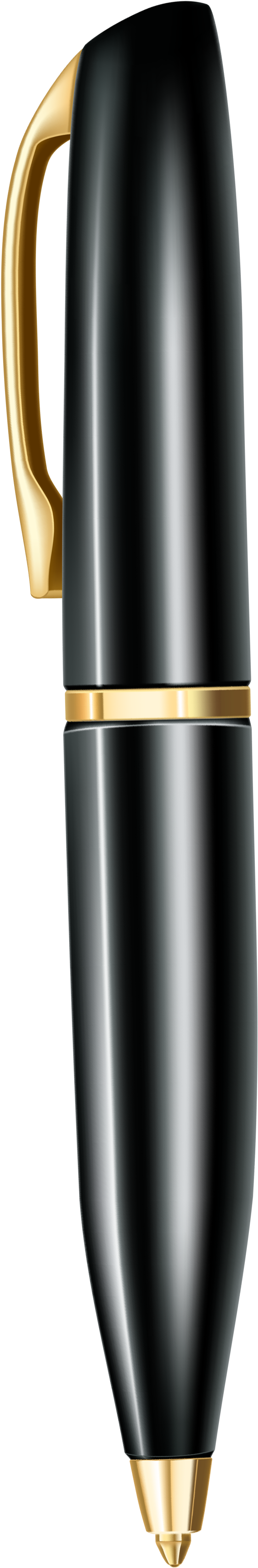 Black Pen Clipart (859x3636), Png Download