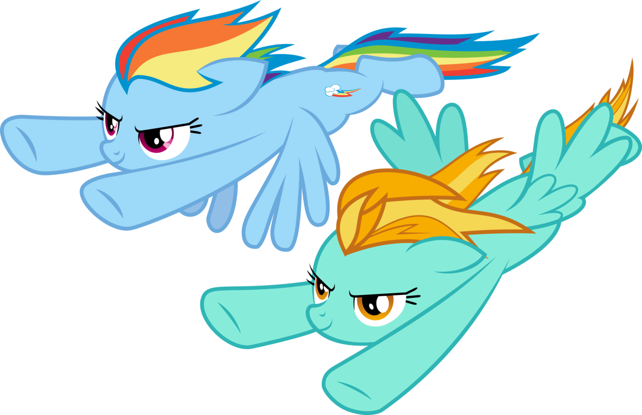 Drakizora, Lightning Dust, Rainbow Dash, Safe, Simple - Mlp Rainbow Dash X Lightning Dust (1280x828), Png Download