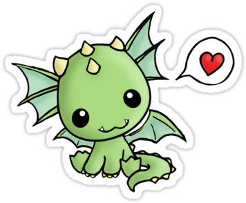 But They're So Cute And Cuddly, Their Scales Are So - Kawaii Dragon (375x360), Png Download
