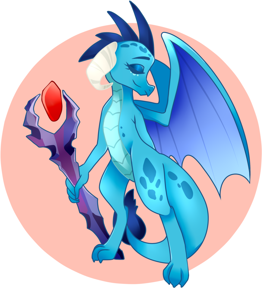 Eerieelixir, Bloodstone Scepter, Cute, Dragon, Dragon - Cartoon (1024x1024), Png Download