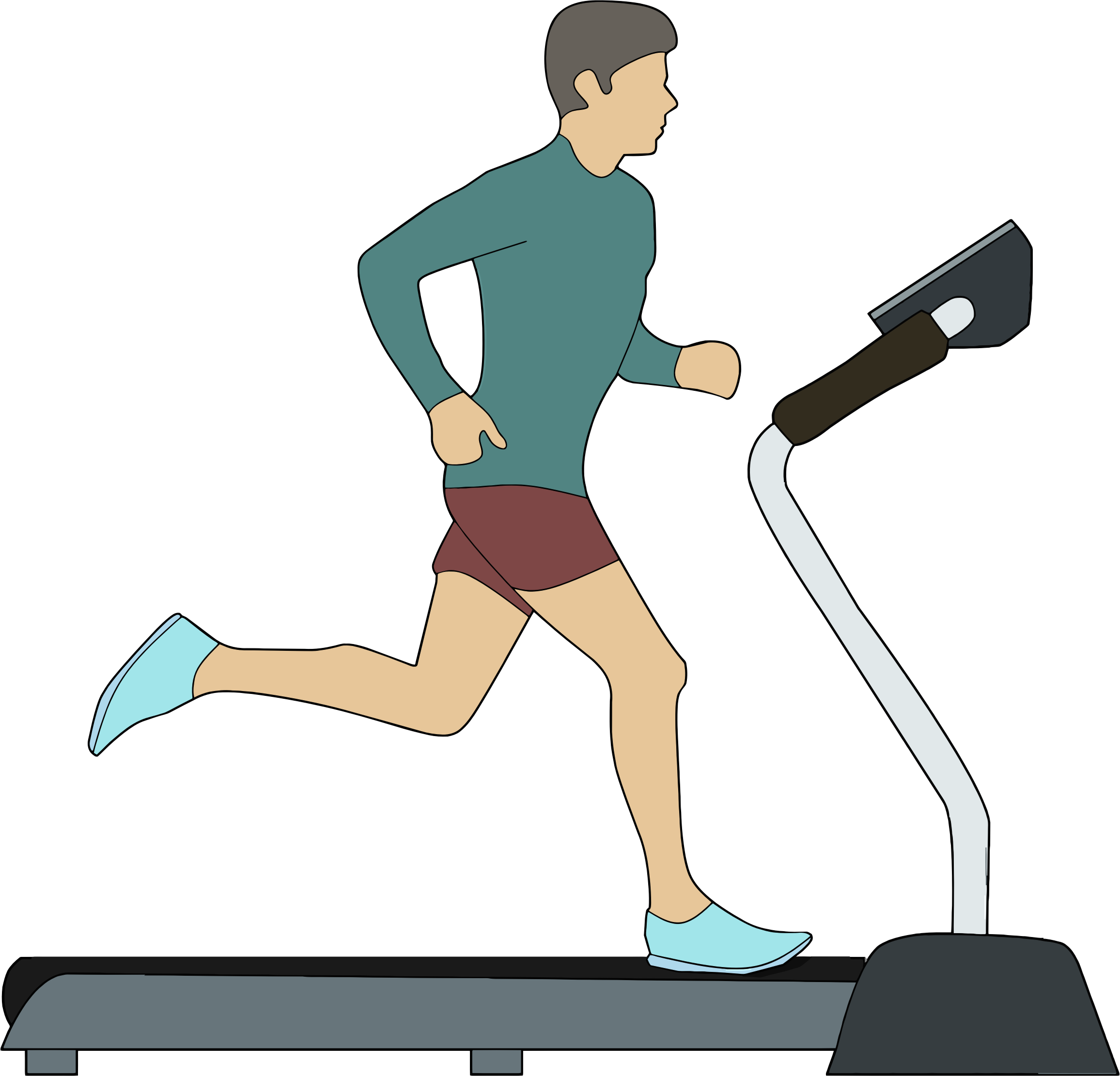 This Free Icons Png Design Of Man On Treadmill (2312x2222), Png Download