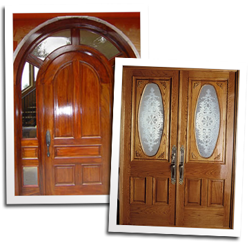 Arched Top Mahogany Entry Door And Custom Oak Entry - Man Door (361x352), Png Download