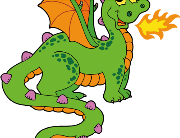 Cute Dragon Clipart - Cartoon Dragon Transparent Background (640x480), Png Download