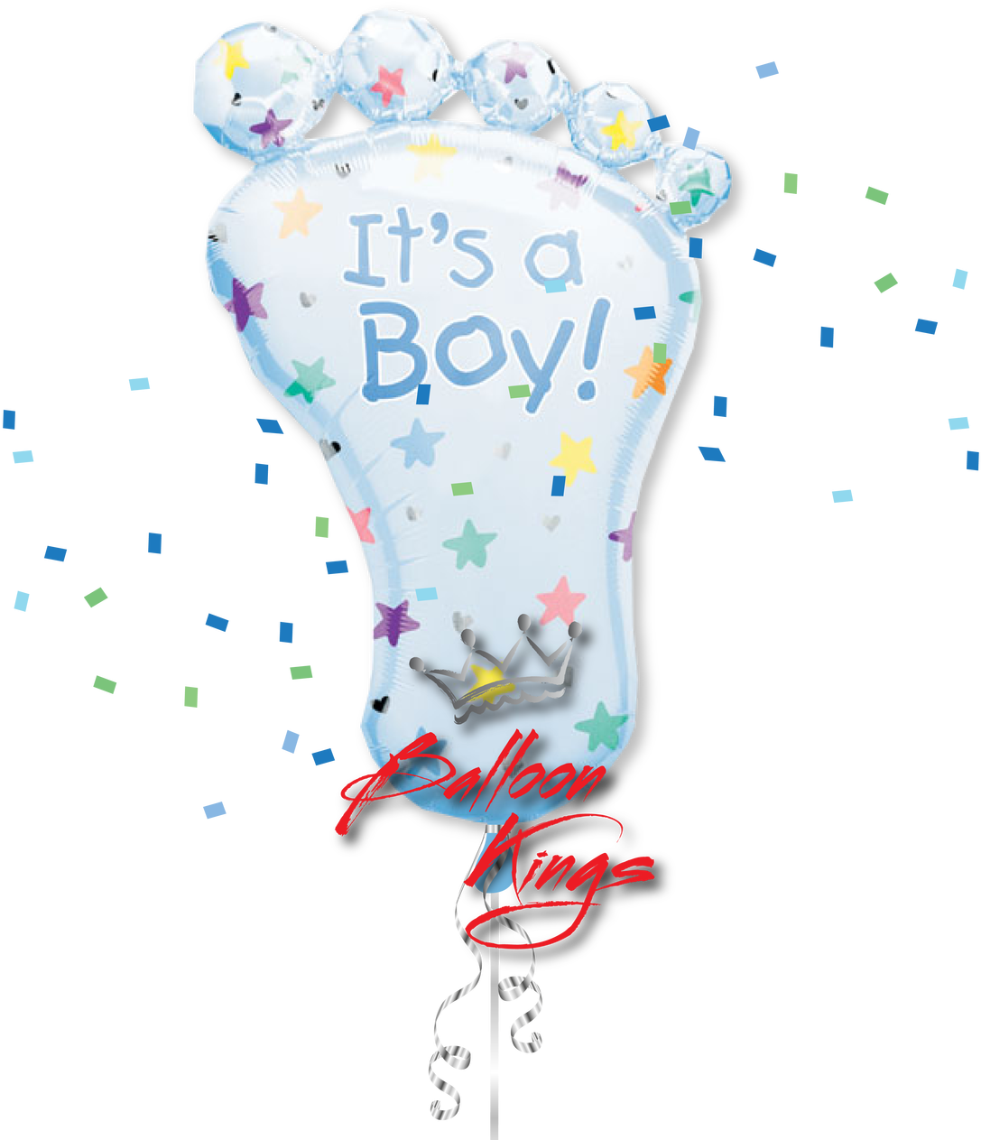 Its A Boy Foot - 36" It's A Boy Foot Mylar Balloon - Mylar Balloons (1280x1280), Png Download