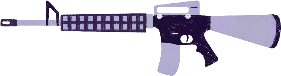 Impunidad Pistola Po - Trigger (1047x345), Png Download