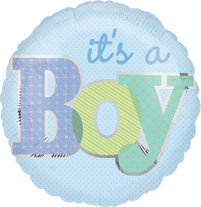 18" It's A Boy Type - 46cm Discount It's A Boy Type Balloon (670x691), Png Download