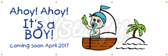 It's A Boy Vinyl Banner - Baby (940x587), Png Download