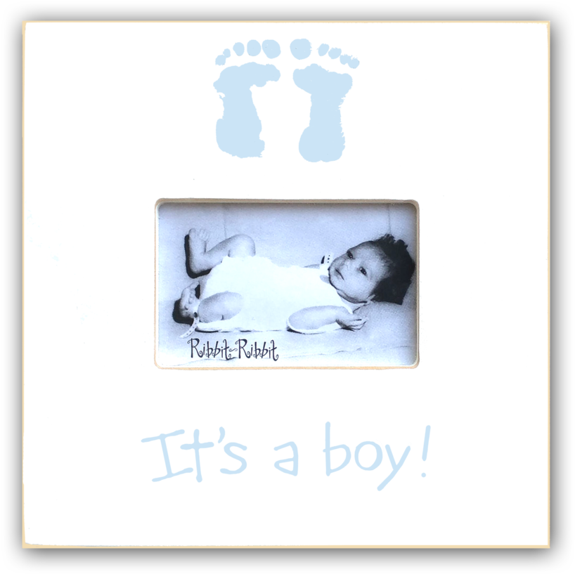 It's A Boy Footprints - Child Is Born Cream Picture Frame (1024x1024), Png Download