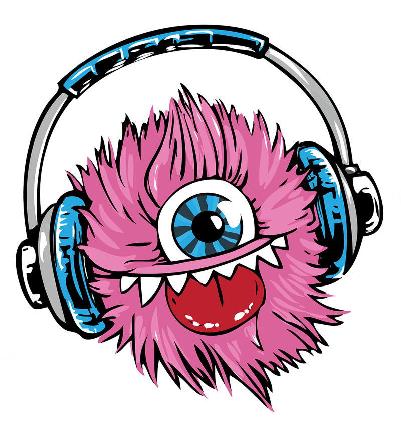 Monsters Clip Art - Monster With Headphones Clipart (800x855), Png Download