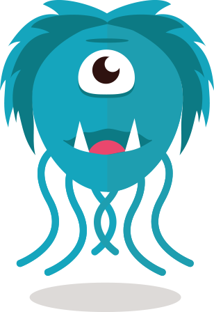 Cute Fun Monster Clipart - Purple Funny Monster Clipart (308x448), Png Download