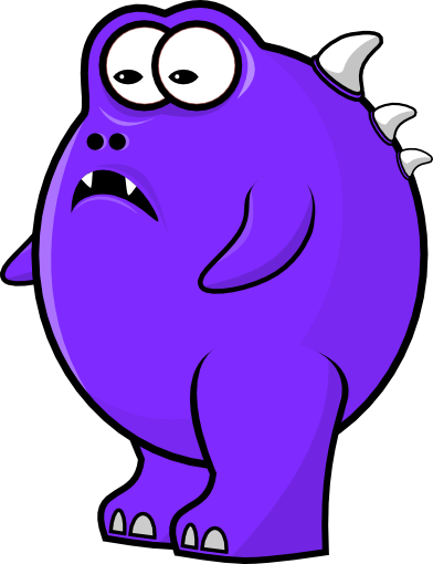 Png Image - Public Domain Clip Art Monster (392x510), Png Download