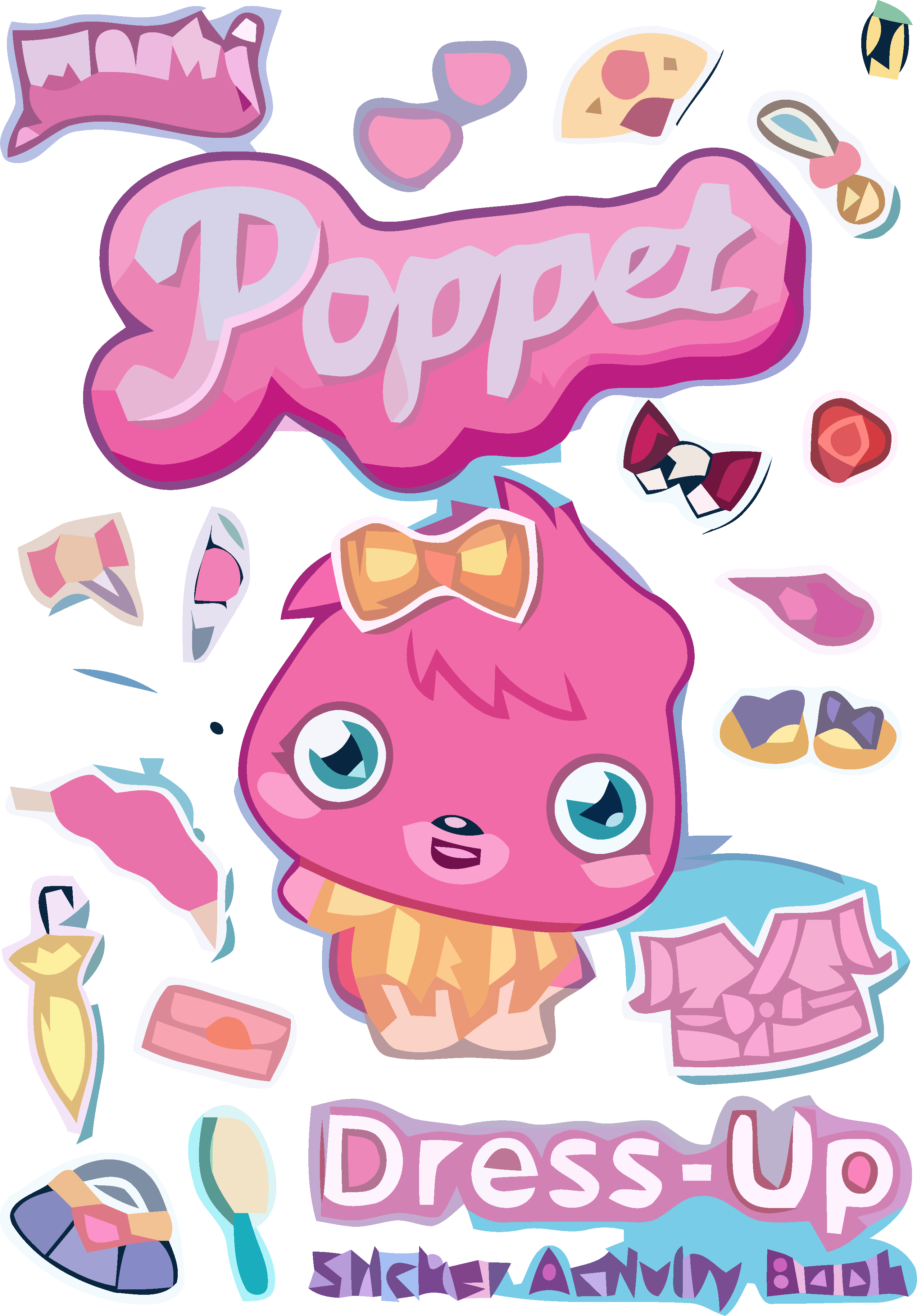 Moshi Poppet Dress Moshi Monsters Clipart Png - Poppet - Dress Up (2549x3657), Png Download