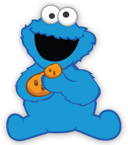 Wall Sticker For Kid The Baby Cookie Monster - Baby Cookie Monster Png (600x600), Png Download