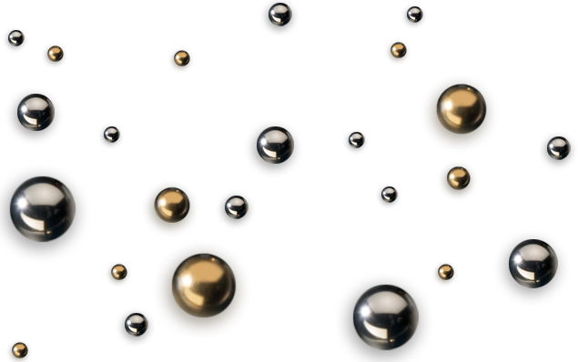 Chrome Balls And Gold Balls - Drop (635x398), Png Download