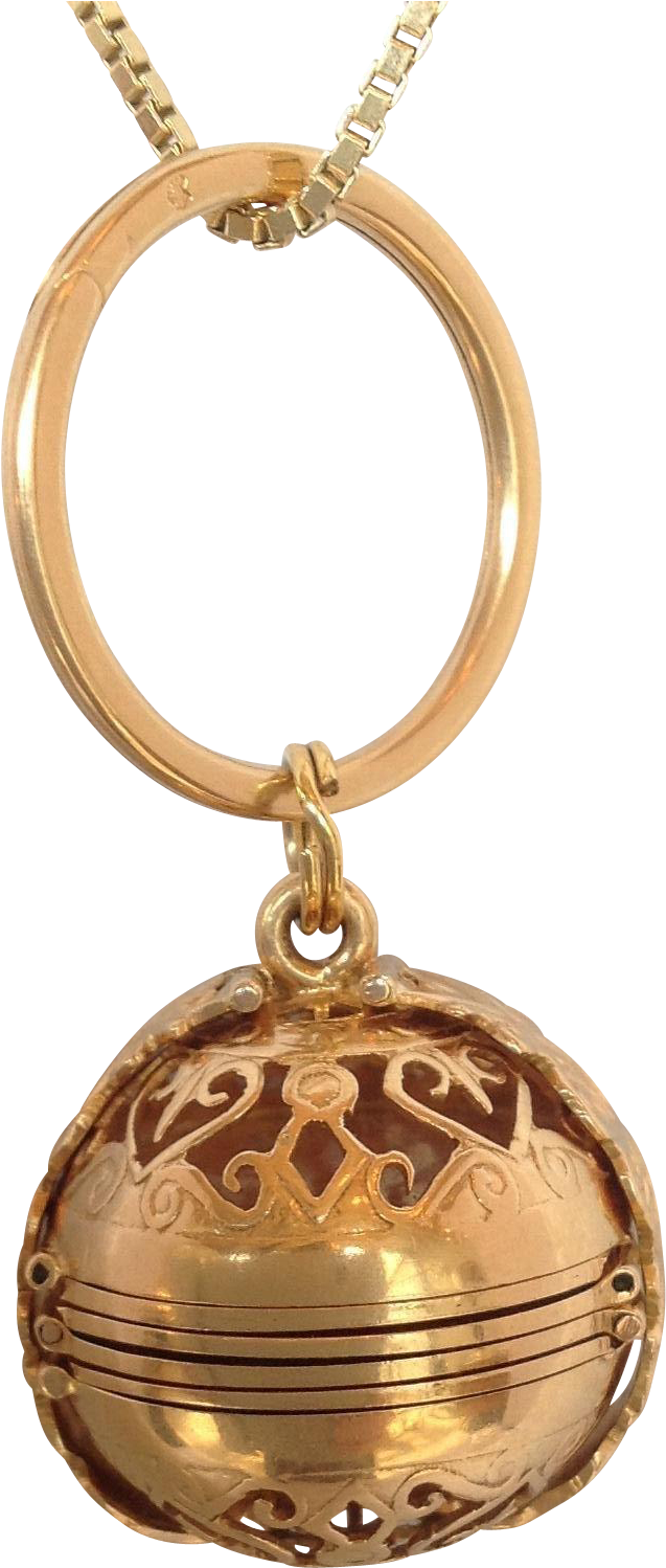 Vintage Six Photo Gold Ball Locket In Ornate 18 Karat - Locket (1497x1497), Png Download